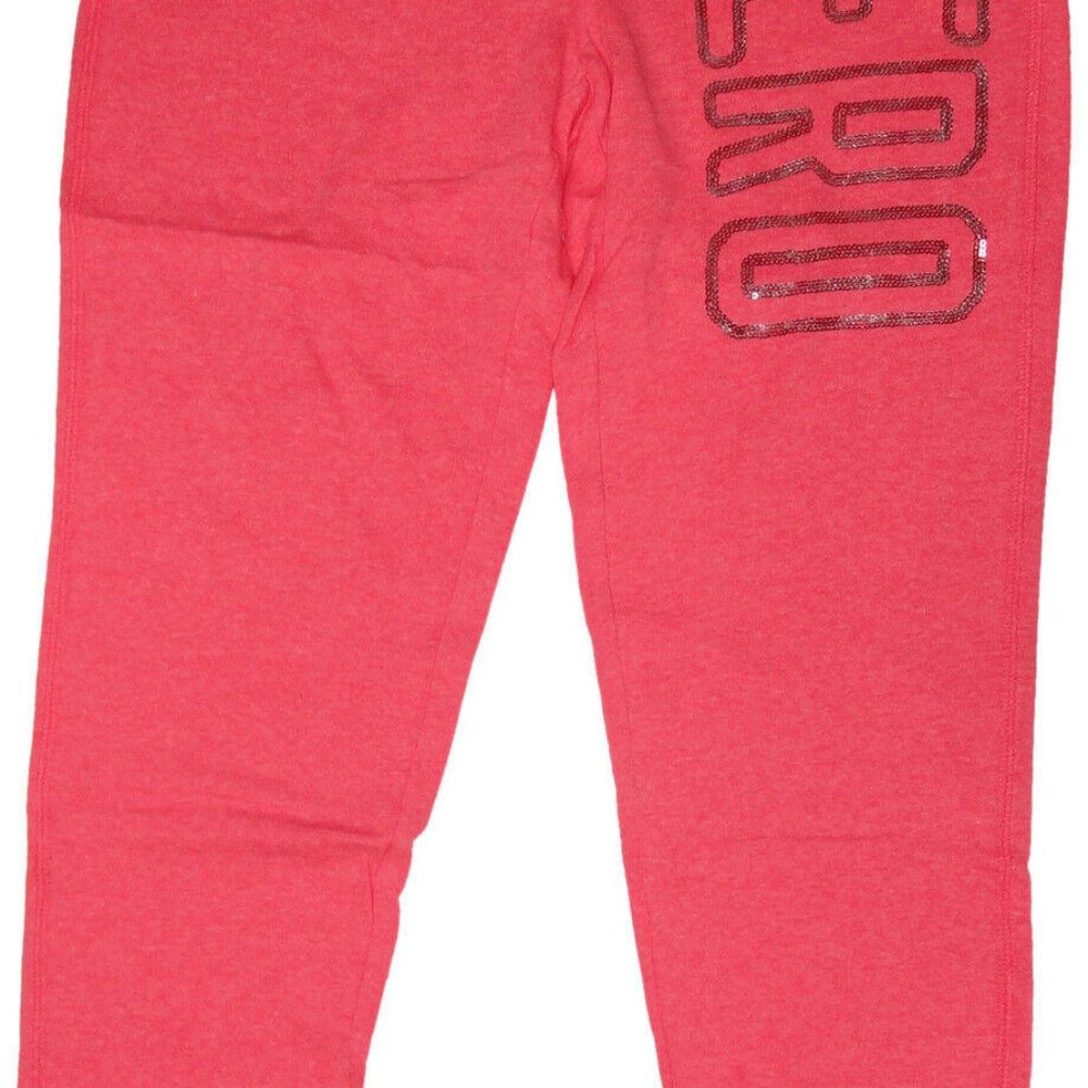 Aeropostale Slim Fit Jogger Sweatpants Pink Bling Sequins NWT